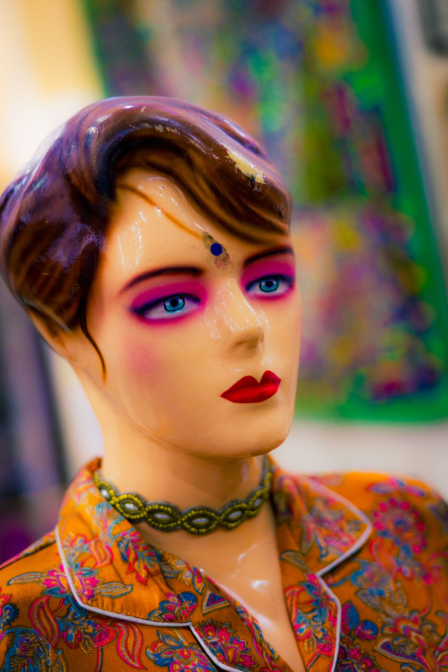 Painted Mannequin Head Portrait